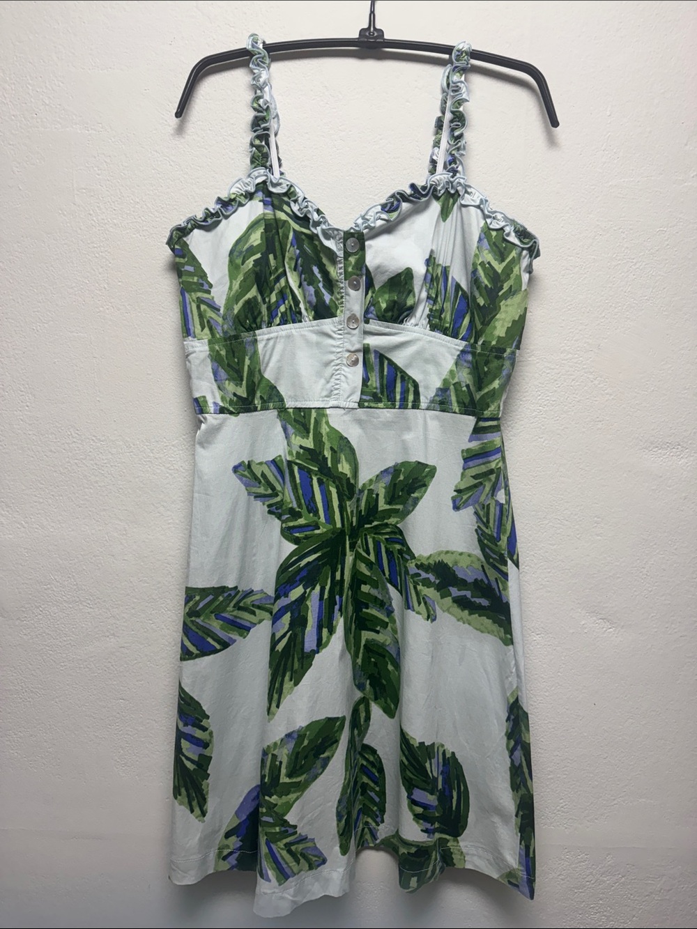 Zane Green and Lavender Floral Smocked Tank